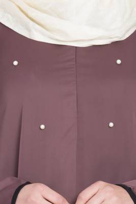 Brown Plain Nida Abaya 4