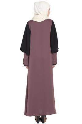 Brown Plain Nida Abaya 5