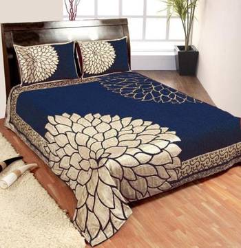 FRIMERR Soft Touch Chenille Fabric Heavy Double bed sheet with two pillow covers 1
