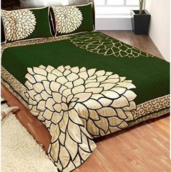FRIMERR Soft Touch Chenille Fabric Heavy Double bed sheet with two pillow covers 1