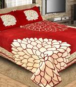 Chenille jacquard weaves Designer King Size 1 Bed Cover with 2 Pillow Covers by FRIMERR