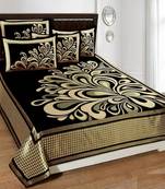 FRIMERR Soft Touch Chenille Fabric Heavy Double bed sheet with two pillow covers