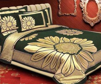 Chenille jacquard weaves Designer King Size 1 Bed Cover with 2 Pillow Covers by FRIMERR 1