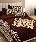 Chenille jacquard weaves Designer King Size 1 Bed Cover with 2 Pillow Covers by FRIMERR