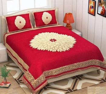 Chenille jacquard weaves Designer King Size 1 Bed Cover with 2 Pillow Covers by FRIMERR 1