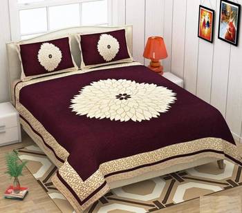 Chenille jacquard weaves Designer King Size 1 Bed Cover with 2 Pillow Covers by FRIMERR 1