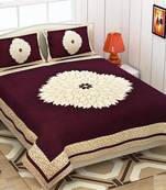 Chenille jacquard weaves Designer King Size 1 Bed Cover with 2 Pillow Covers by FRIMERR