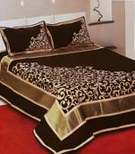 FRIMERR Soft Touch Chenille Fabric Heavy Double bed sheet with two pillow covers