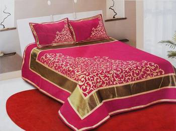 Chenille jacquard weaves Designer King Size 1 Bed Cover with 2 Pillow Covers by FRIMERR 1