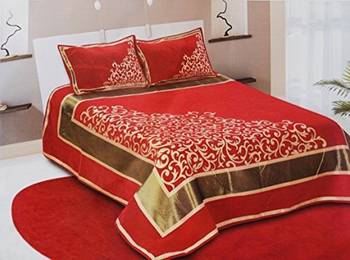 Chenille jacquard weaves Designer King Size 1 Bed Cover with 2 Pillow Covers by FRIMERR 1