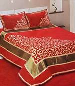 Chenille jacquard weaves Designer King Size 1 Bed Cover with 2 Pillow Covers by FRIMERR