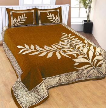 Chenille jacquard weaves Designer King Size 1 Bed Cover with 2 Pillow Covers by FRIMERR 1