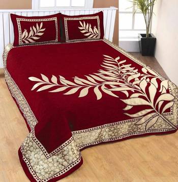 Chenille jacquard weaves Designer King Size 1 Bed Cover with 2 Pillow Covers by FRIMERR 1