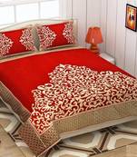 FRIMERR Soft Touch Chenille Fabric Heavy Double bed sheet with two pillow covers