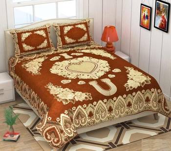 Chenille jacquard weaves Designer King Size 1 Bed Cover with 2 Pillow Covers by FRIMERR 1
