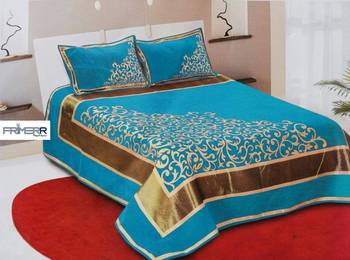 Chenille jacquard weaves Designer King Size 1 Bed Cover with 2 Pillow Covers by FRIMERR 1
