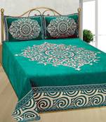 FRIMERR Soft Touch Chenille Fabric Heavy Double bed sheet with two pillow covers