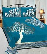FRIMERR Soft Touch Chenille Fabric Heavy Double bed sheet with two pillow covers