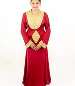 Red embroidered georgette islamic kaftan