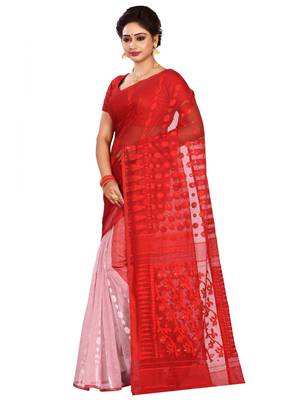 Multicolor plain cotton silk saree without blouse 2