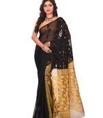 Multicolor plain cotton silk saree without blouse