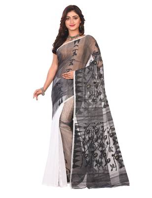 Multicolor plain cotton silk saree without blouse 1