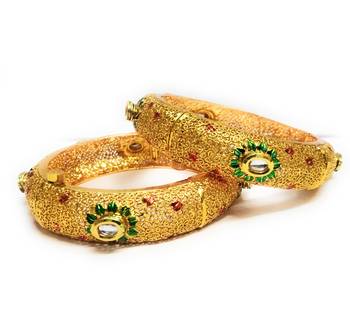 La Trendz Marvelous Gold Plated Bangles For Women 1