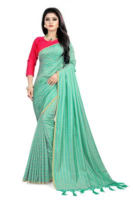 Green woven art silk sarees saree with blouse 1