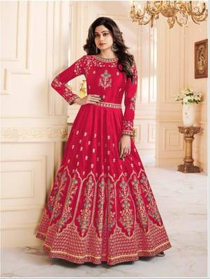 Pink embroidered santoon salwar 1