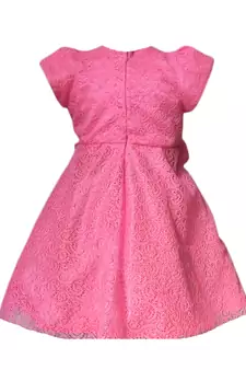 Pink plain net kids girl frock