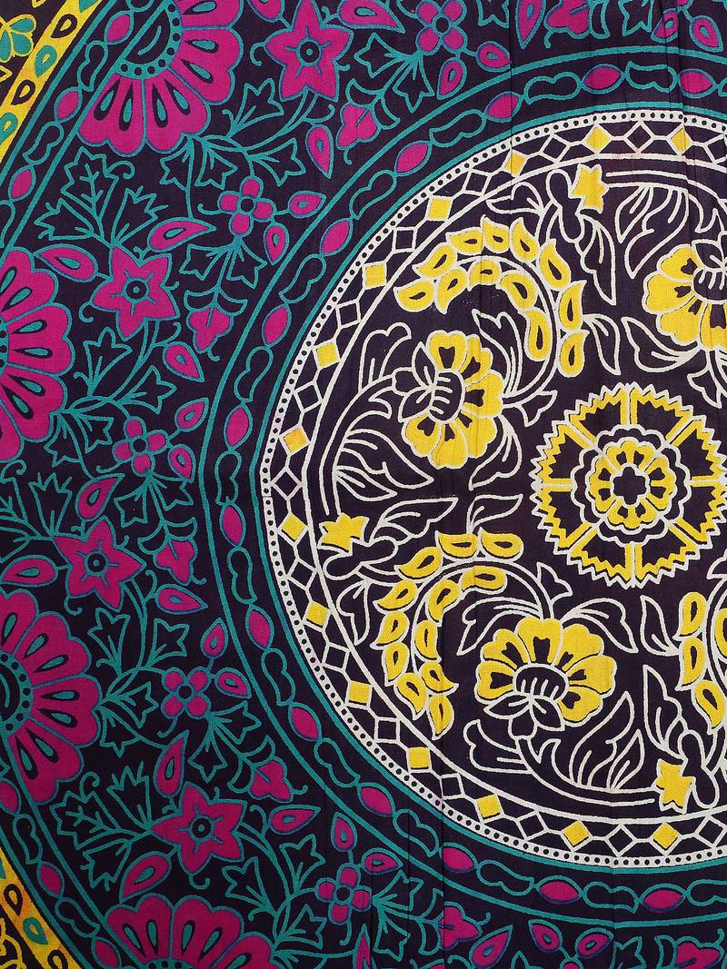 Jaipuri Handmade 100% Cotton Mandala Hand Screen Printed Bedding Bedspread With 2 Pillow Queen Size 90 X 108 inches