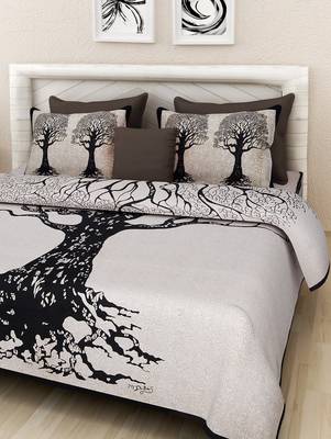 Sanganeri Cotton Bedsheet Bedspread Hand Screen Printed Bedding Bedspread  Queen Size 1