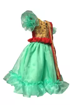 Red embroidered net stitched lehenga