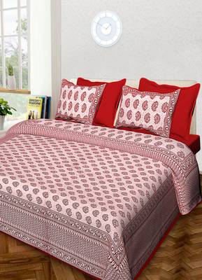 Jaipuri Handmade Queen Size Cotton Bedding Bedspread Bedsheet With 2 Pillow Cover 90 X 108 inches 1