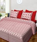 Jaipuri Handmade Queen Size Cotton Bedding Bedspread Bedsheet With 2 Pillow Cover 90 X 108 inches
