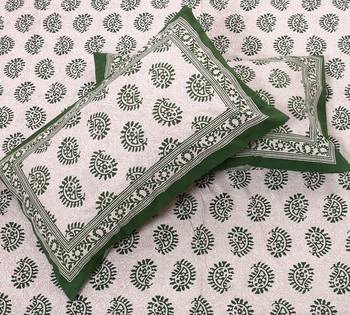 Handmade Sangari Queen Size Cotton Bedding Bedsheet With 2 Pillow Cover 90 X 108 inches 2
