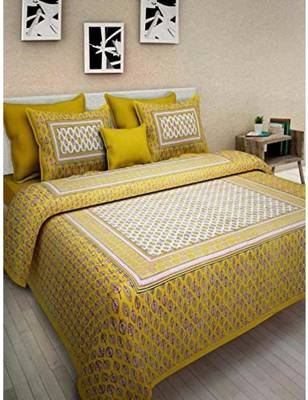 Handmade Cotton Printed Bedding Bedspread Bedsheet With 2 Pillow Cover Queen Size 90 X 108 inches 1