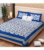 100% Cotton Printed Bedding Bedspread Bedsheet With 2 Pillow Cover Queen Size 90 X 108 inches