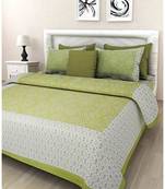 Jaipuri Cotton Screen Printed Bedding Bedspread Bedsheet With 2 Pillow Cover Queen Size 90 X 108