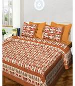 Printed Cotton Bedding Bedsheet With 2 Pillow Cover Queen Size 90 X 108 inches Sanganeri Print