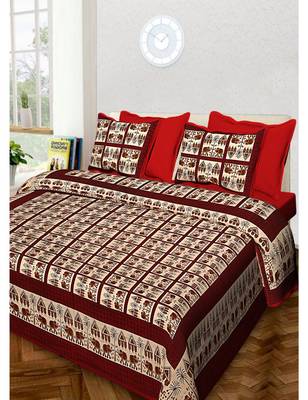 Handmade Cotton Bedding Bedsheet With 2 Pillow Cover 90 X 108 inches 1