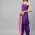 Inddus Purple Art Silk Woven Dress Material With Net Dupatta