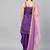 Inddus Purple Art Silk Woven Dress Material With Net Dupatta