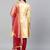 Inddus Beige Art Silk Woven Dress Material With Net Dupatta
