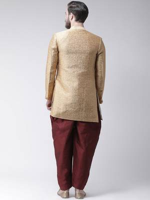 Fawn Woven Polyester Indo Western Dresses 4