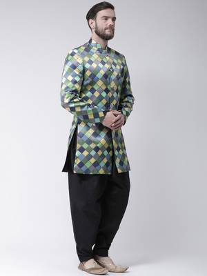 Multicolor
 Printed Polyester Indo Western Dresses 3