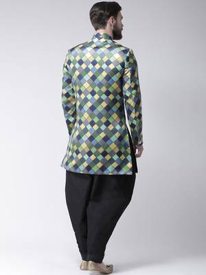 Multicolor
 Printed Polyester Indo Western Dresses 4