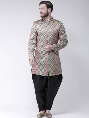 Multicolor
 Printed Polyester Indo Western Dresses 1