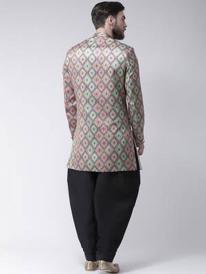 Multicolor
 Printed Polyester Indo Western Dresses 4