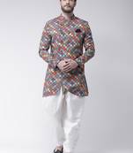 Multicolor
 Printed Polyester Indo Western Dresses